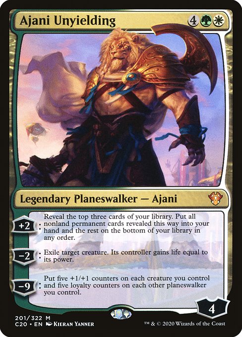 Ajani Unyielding (201) - Commander 2020 - Game On
