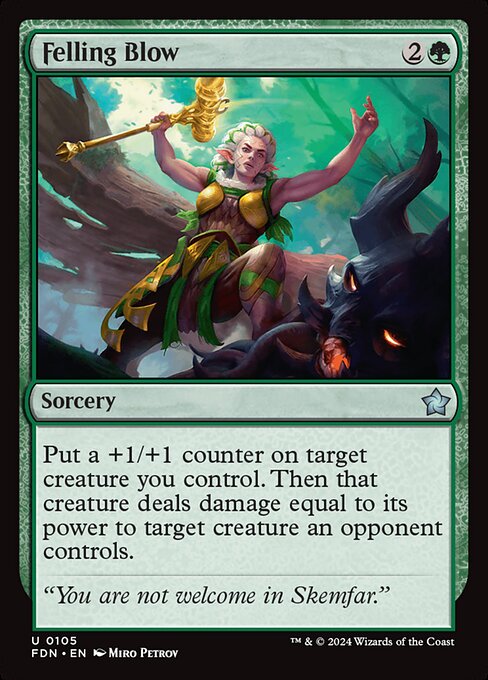 Felling Blow (105) (Foil) - Foundations - Game On