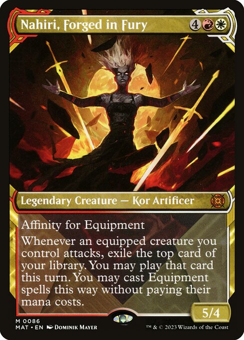 Nahiri, Forged in Fury (86) - SHOWCASE (Foil) - March of the Machine: The Aftermath - Game On