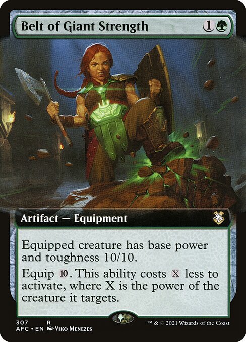 Belt of Giant Strength (307) - EXTENDED ART - Forgotten Realms Commander - Game On