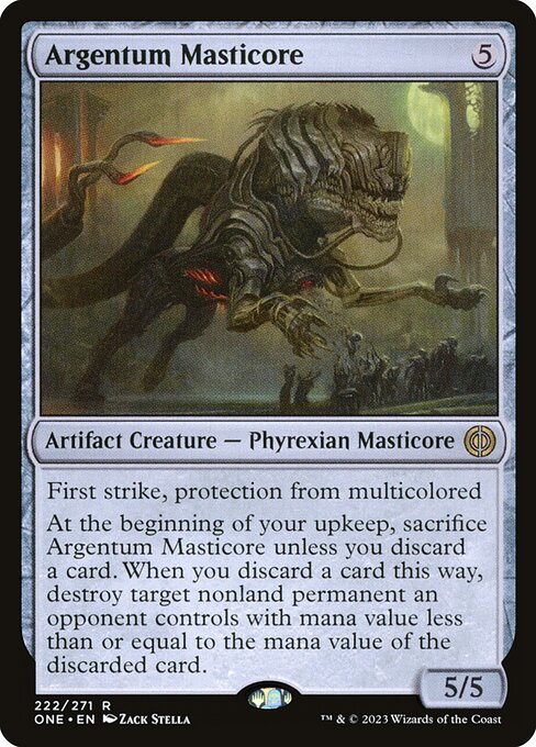 Argentum Masticore (222) (Foil) - Phyrexia: All Will Be One - Game On
