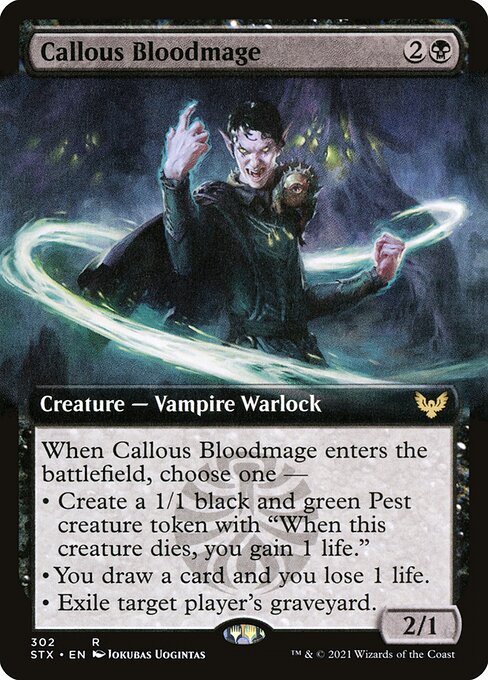 Callous Bloodmage (302) - EXTENDED ART (Foil) - Strixhaven: School of Mages - Game On