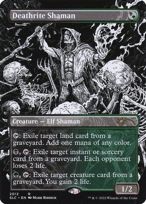 Deathrite Shaman (2012) - BORDERLESS - FULL ART - Secret Lair 30th Anniversary Countdown Kit - Game On