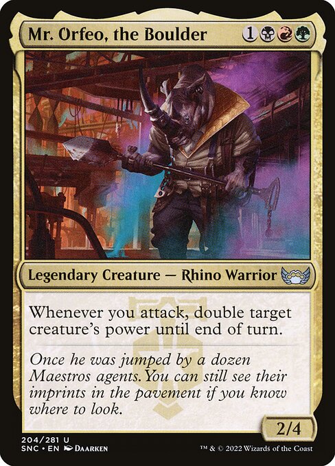 Mr. Orfeo, the Boulder (204) (Foil) - Streets of New Capenna - Game On