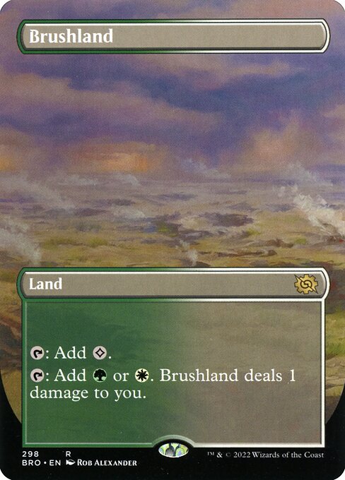Brushland (298) - BORDERLESS - FULL ART (Foil) - The Brothers' War - Game On