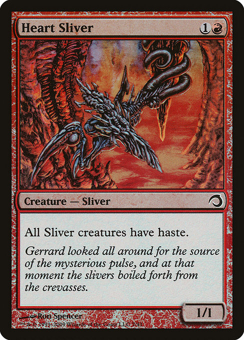 Heart Sliver (7) (Foil) - Premium Deck Series: Slivers - Game On