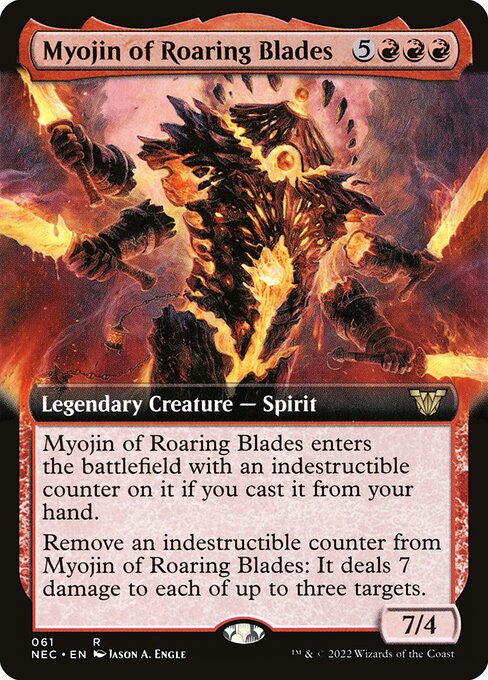 Myojin of Roaring Blades (61) - EXTENDED ART - Neon Dynasty Commander - Game On