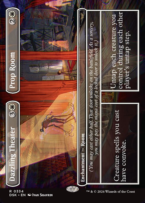 Dazzling Theater // Prop Room (334) - BORDERLESS - FULL ART (Foil) - Duskmourn: House of Horror - Game On