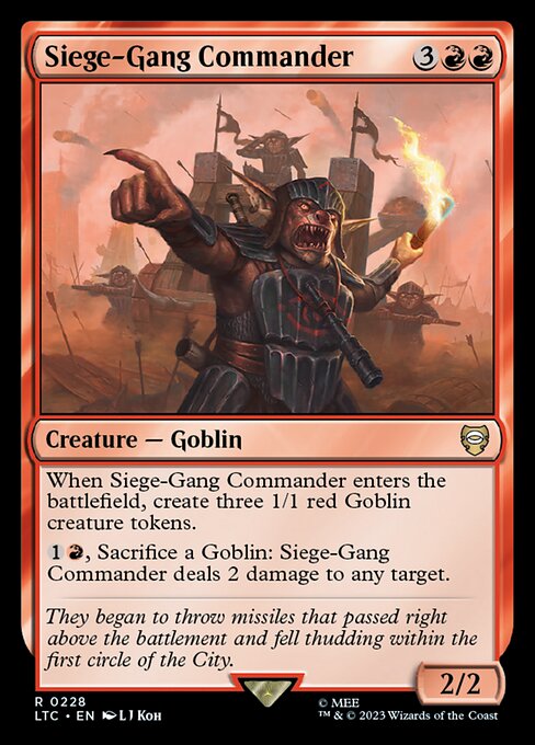 Siege-Gang Commander (228) - Tales of Middle-earth Commander - Game On