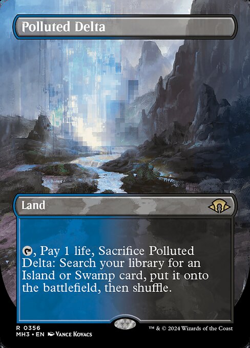 Polluted Delta (356) - BORDERLESS - FULL ART (Foil) - Modern Horizons 3 - Game On