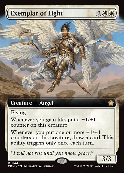 Exemplar of Light (445) - EXTENDED ART (Foil) - Foundations - Game On