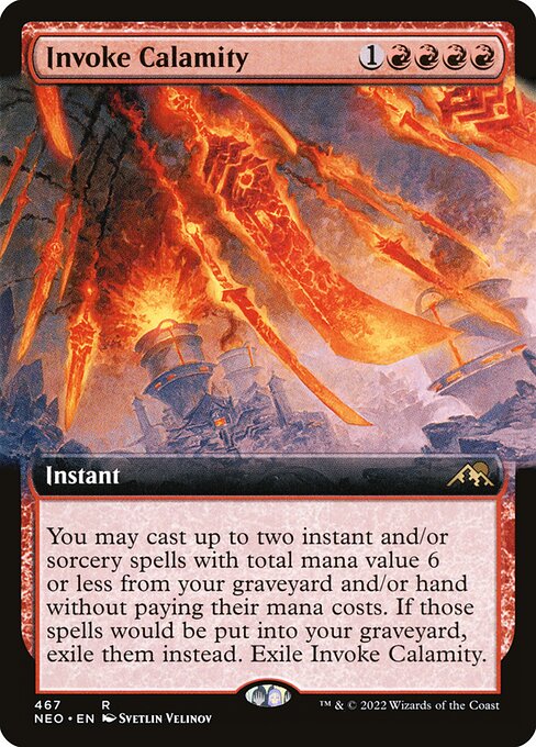 Invoke Calamity (467) - EXTENDED ART (Foil) - Kamigawa: Neon Dynasty - Game On