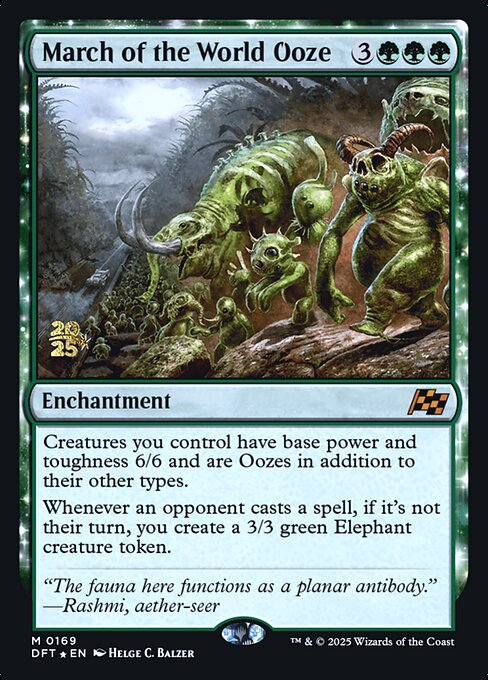 March of the World Ooze (169s) (Foil) - Aetherdrift Promos - Game On