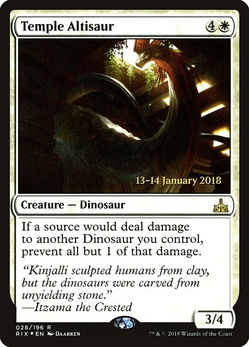 Temple Altisaur (28s) (Foil) - Rivals of Ixalan Promos - Game On
