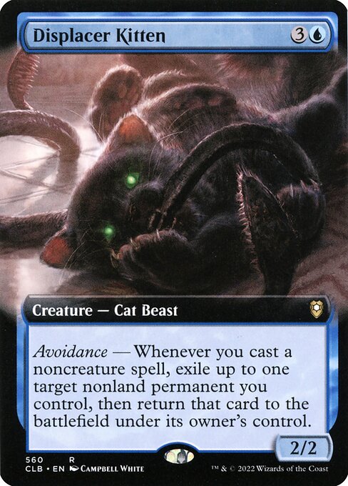 Displacer Kitten (560) - EXTENDED ART - Commander Legends: Battle for Baldur's Gate - Game On