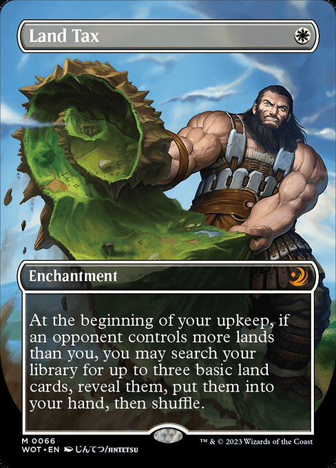 Land Tax (66) - BORDERLESS - FULL ART (Foil) - Wilds of Eldraine: Enchanting Tales - Game On