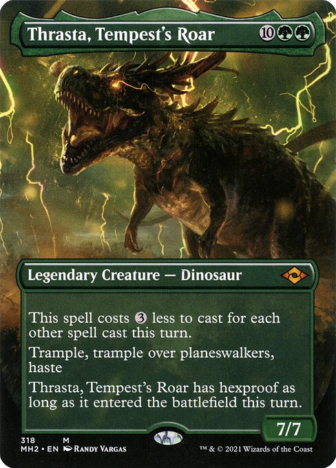 Thrasta, Tempest's Roar (318) - BORDERLESS - FULL ART - Modern Horizons 2 - Game On