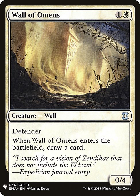 Wall of Omens (EMA-34) - The List - Game On