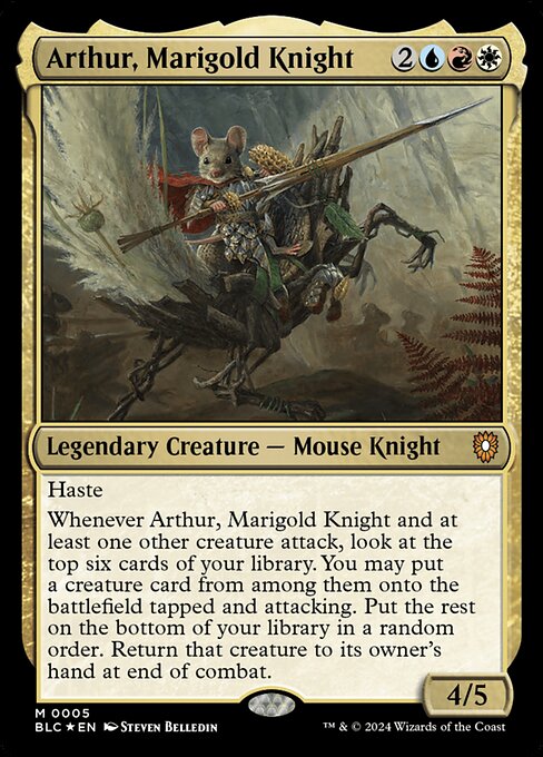 Arthur, Marigold Knight (5) (Foil) - Bloomburrow Commander - Game On