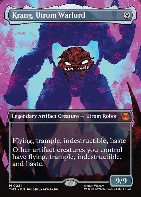 Krang, Utrom Warlord (221) - BORDERLESS - FULL ART - Teenage Mutant Ninja Turtles - Game On