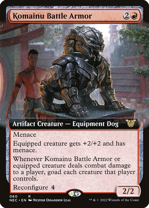 Komainu Battle Armor (60) - EXTENDED ART - Neon Dynasty Commander - Game On
