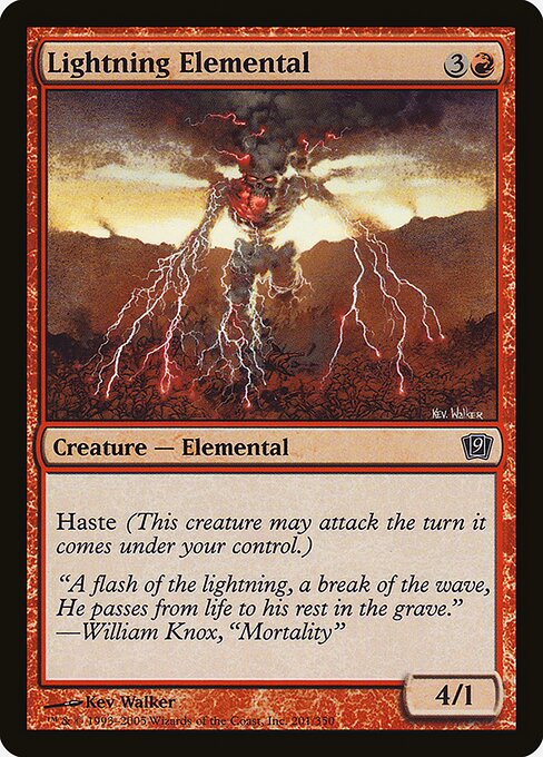 Lightning Elemental (201★) - Ninth Edition - Game On