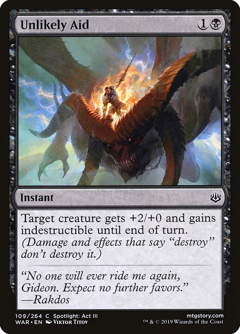 Unlikely Aid (109) (Foil) - War of the Spark - Game On