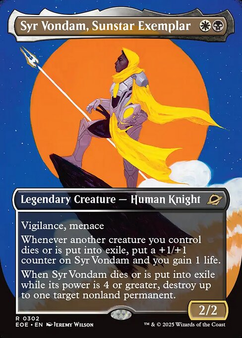 Syr Vondam, Sunstar Exemplar (302) - BORDERLESS - FULL ART - Edge of Eternities - Game On