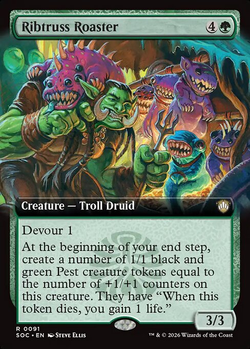 Ribtruss Roaster (91) - EXTENDED ART - Secrets of Strixhaven Commander - Game On