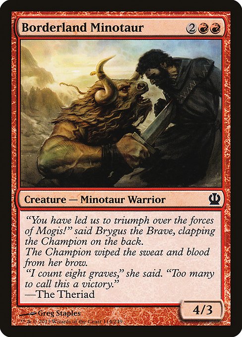 Borderland Minotaur (114) (Foil) - Theros - Game On