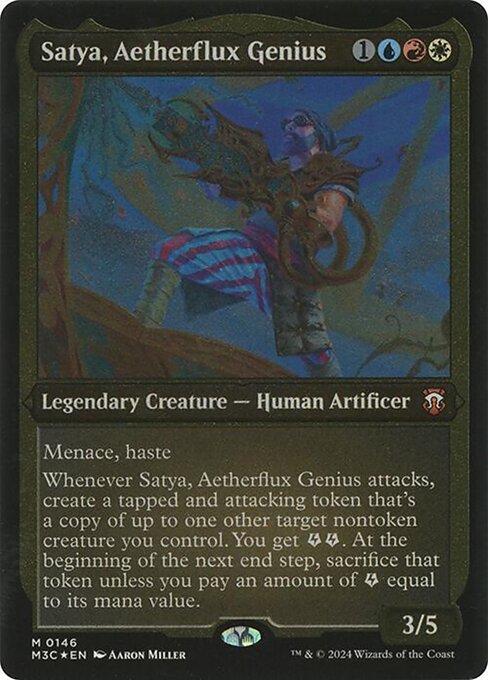 Satya, Aetherflux Genius (146) (Etched) - Modern Horizons 3 Commander - Game On