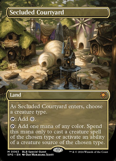 Secluded Courtyard (63) - BORDERLESS - FULL ART - Special Guests - Game On