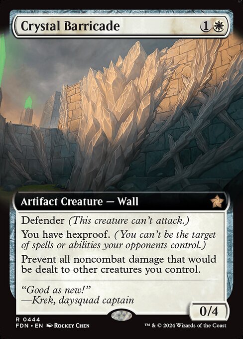 Crystal Barricade (444) - EXTENDED ART (Foil) - Foundations - Game On