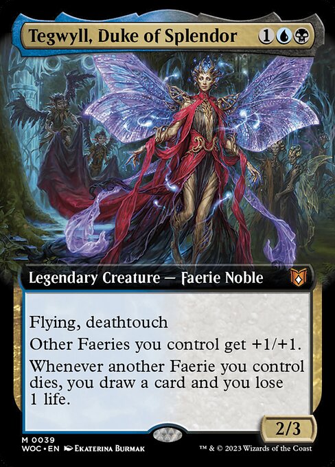 Tegwyll, Duke of Splendor (39) - EXTENDED ART (Foil) - Wilds of Eldraine Commander - Game On