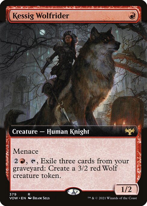 Kessig Wolfrider (379) - EXTENDED ART - Innistrad: Crimson Vow - Game On