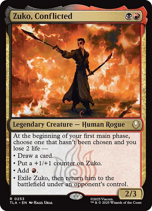 Zuko, Conflicted (253) (Foil) - Avatar: The Last Airbender - Game On