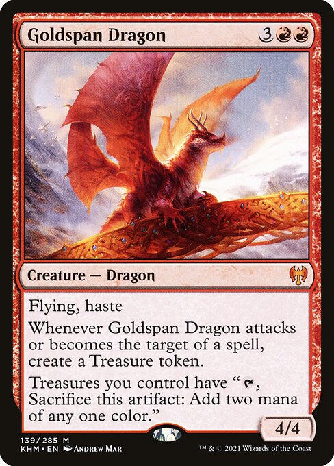 Goldspan Dragon (139) (Foil) - Kaldheim - Game On