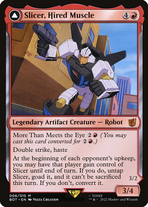 Slicer, Hired Muscle // Slicer, High-Speed Antagonist (6) (Foil) - Transformers - Game On