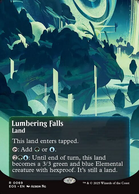 Lumbering Falls (69) - BORDERLESS - FULL ART - Edge of Eternities: Stellar Sights - Game On
