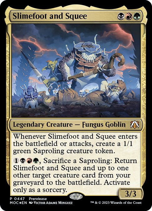 Slimefoot and Squee (447) (Foil) - March of the Machine Commander - Game On