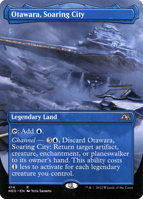Otawara, Soaring City (414) - BORDERLESS - FULL ART - Kamigawa: Neon Dynasty - Game On