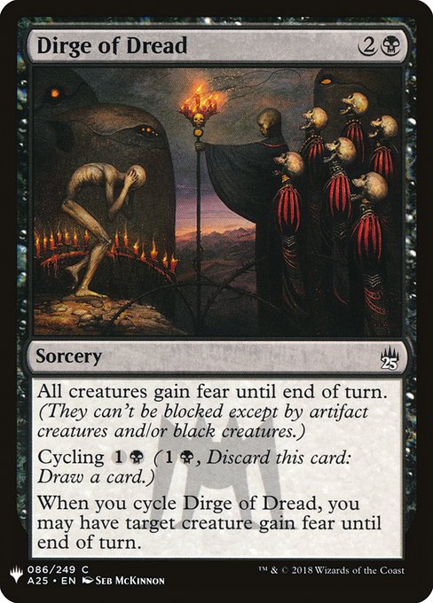 Dirge of Dread (A25-86) - The List - Game On