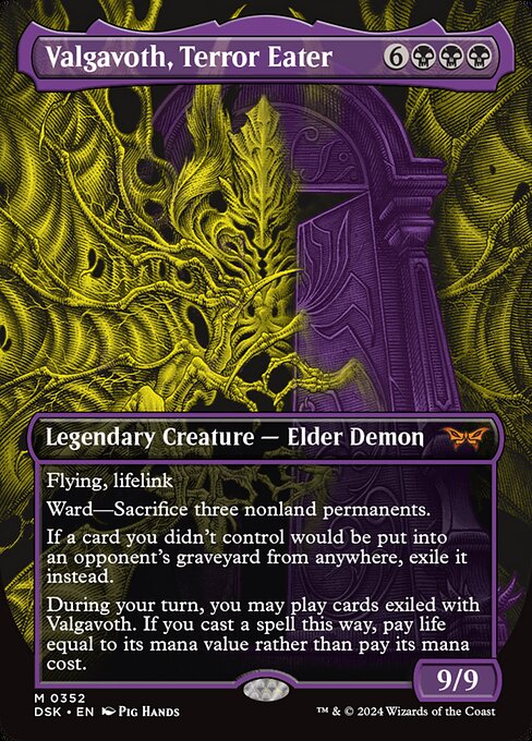 Valgavoth, Terror Eater (352) - BORDERLESS - FULL ART - Duskmourn: House of Horror - Game On