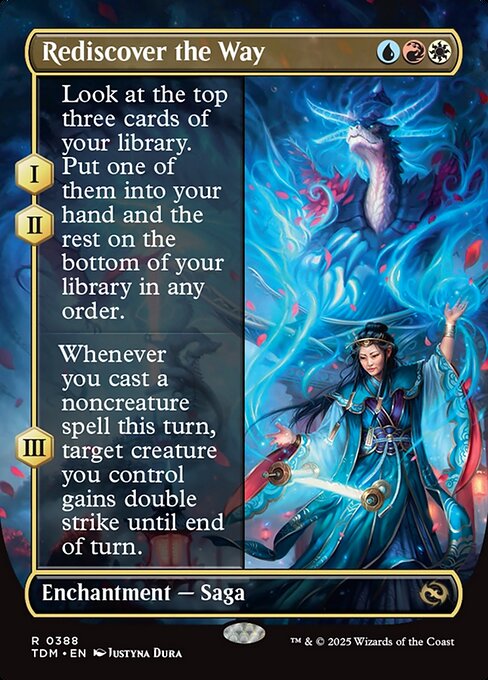 Rediscover the Way (388) - BORDERLESS - FULL ART (Foil) - Tarkir: Dragonstorm - Game On