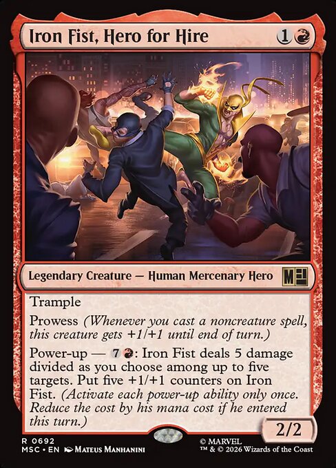 Iron Fist, Hero for Hire (692) (Foil) - Marvel Super Heroes Commander - Game On