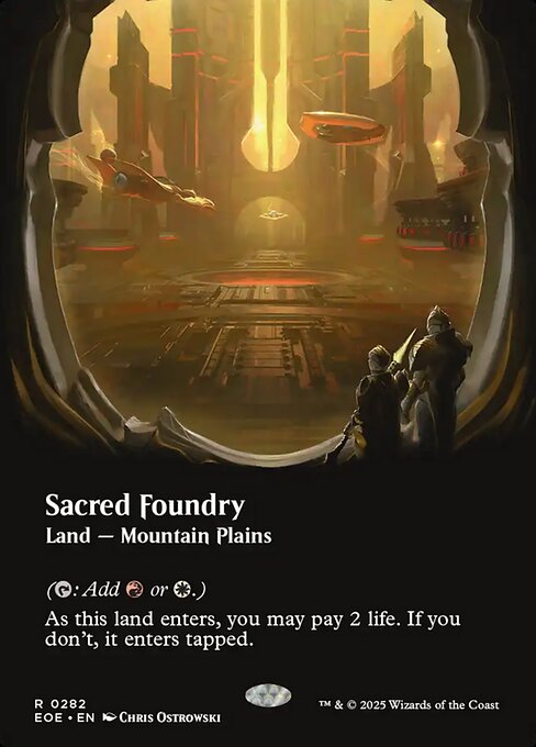 Sacred Foundry (282) - BORDERLESS (Foil) - Edge of Eternities - Game On