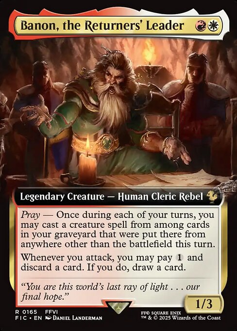 Banon, the Returners' Leader (165) - EXTENDED ART (Foil) - Final Fantasy Commander - Game On