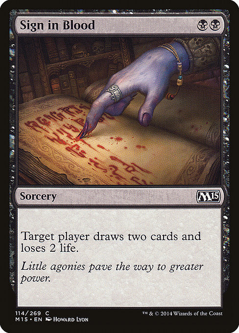 Sign in Blood (114) - Magic 2015 - Game On