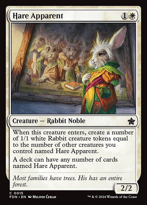 Hare Apparent (15) (Foil) - Foundations - Game On