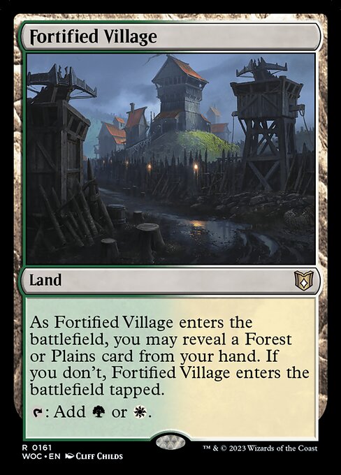Fortified Village (161) - Wilds of Eldraine Commander - Game On